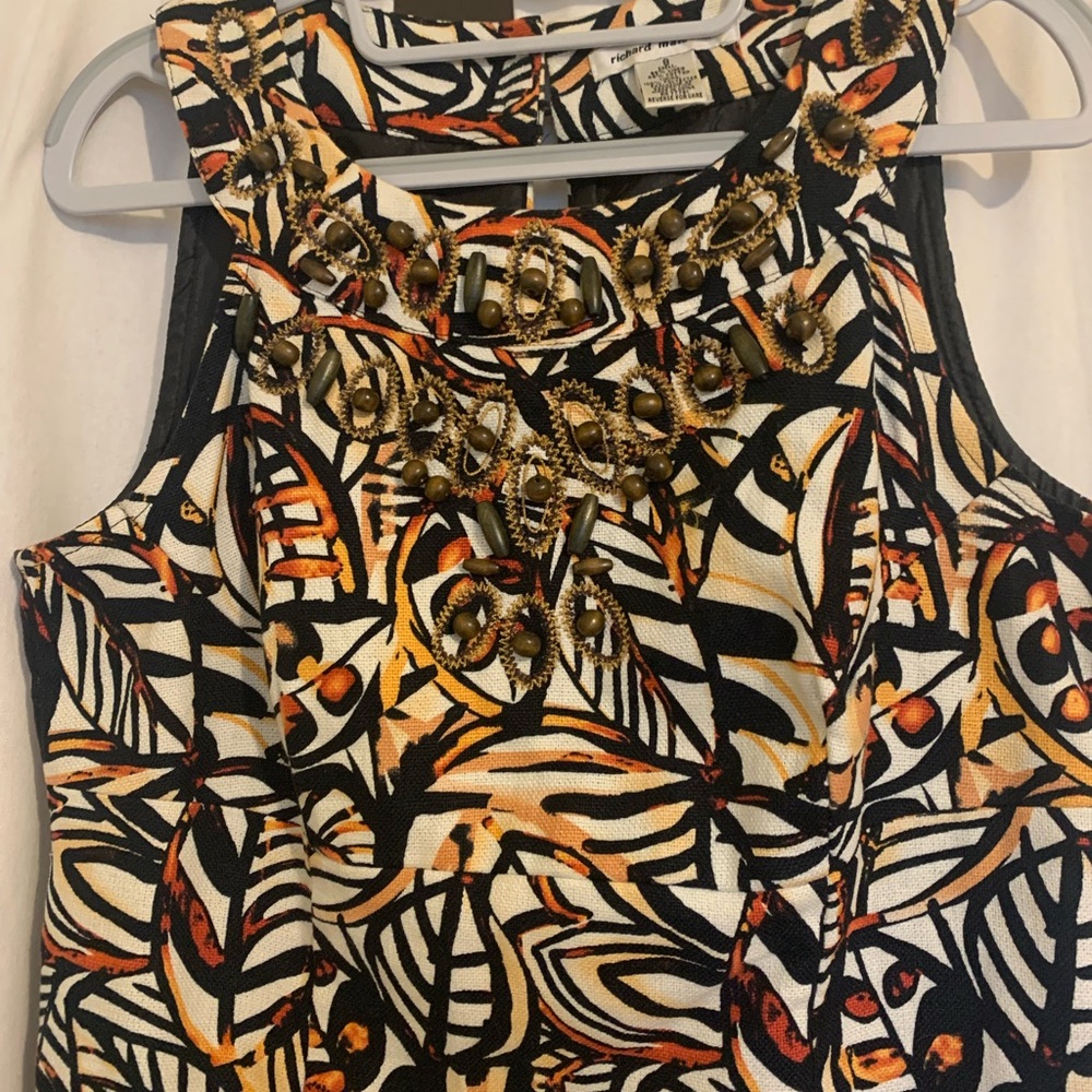 Richard Malcolm Leaf Pattern Dress - image 2